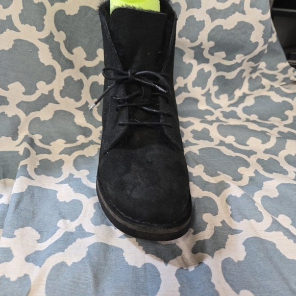 UGG Australia Black Quincy Winter boots women's 6.5 #1012359 wool lined - Picture 4 of 10